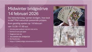 Uitnodiging bridgedrive 14 februari