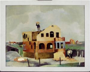 Edith-van-leckwyck-villa-in-aanbouw-1928-olieverf-op-doek-56-x-72-cm-collectie-rce-amersfoort