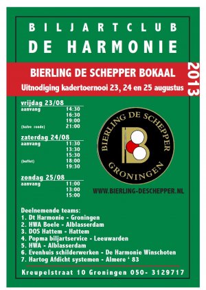 Poster bierling de schepper bokaal 2013