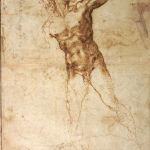 Sketch of a nude man